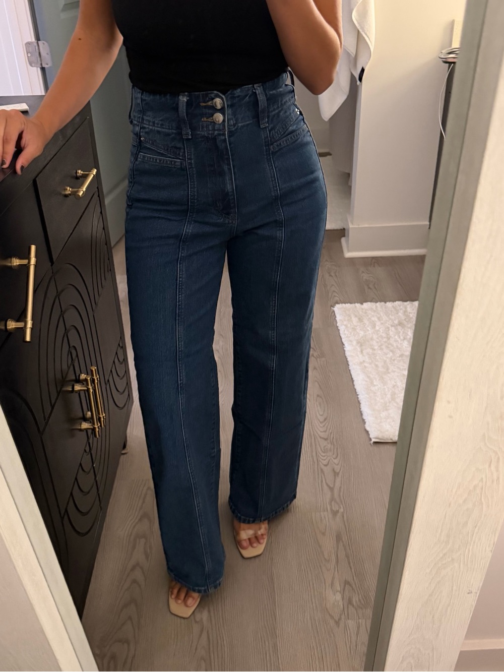 Universal Thread Dark Blue High-Rise Wide Leg Jeans